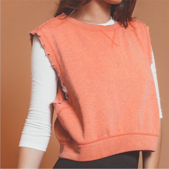 Free People Movement NWT Kick It Muscle Tank Crop Hot Watermelon Warmup Top - Picture 2 of 11